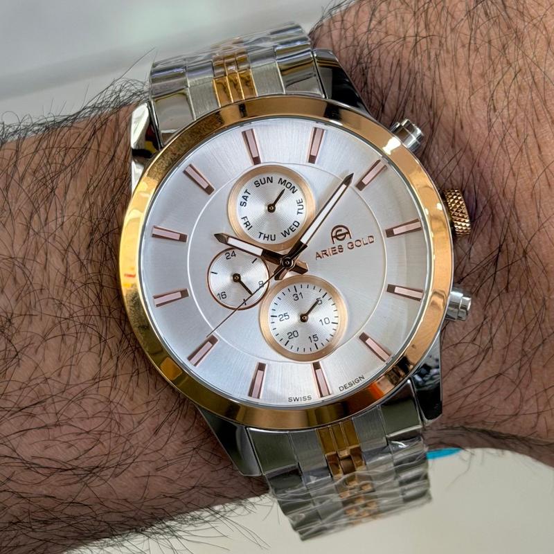 ساعت مچی اورجینال مردانه آریس گلد ARIES GOLD 4187