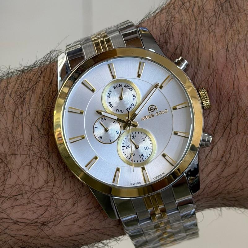 ساعت مچی اورجینال مردانه آریس گلد ARIES GOLD 4187
