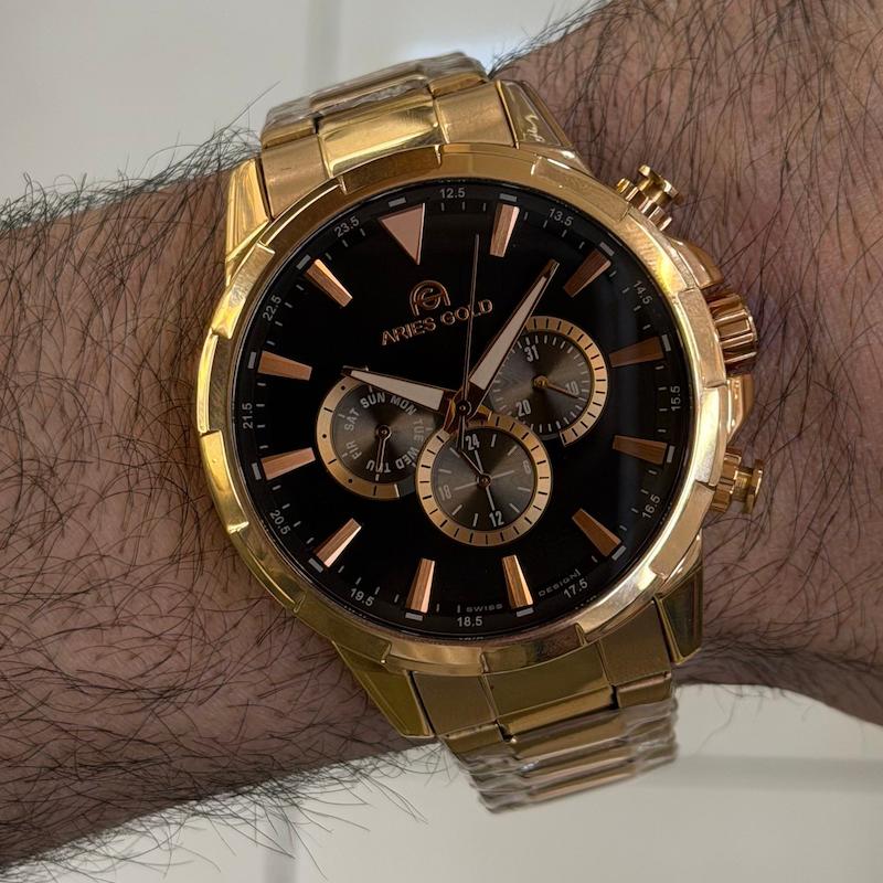 ساعت مچی اورجینال مردانه آریس گلد ARIES GOLD 4207