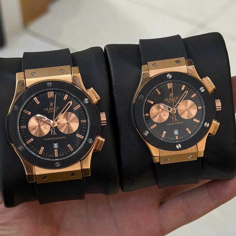 ست ساعت مچی زنانه و مردانه هابلوت Hublot سه موتورفعال