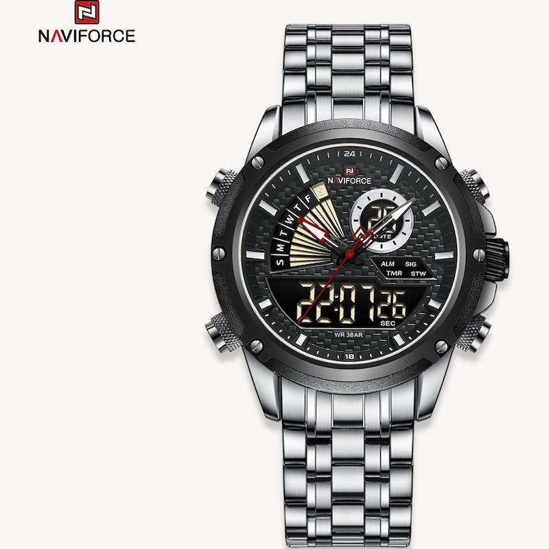 ساعت دیجیتال دو زمانه مردانه اورجینال نیویفورس Naviforce NF9205