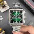 ساعت تگ هویر موناکو بند استیل نقره ای صفحه سبز Tag Heuer Monaco