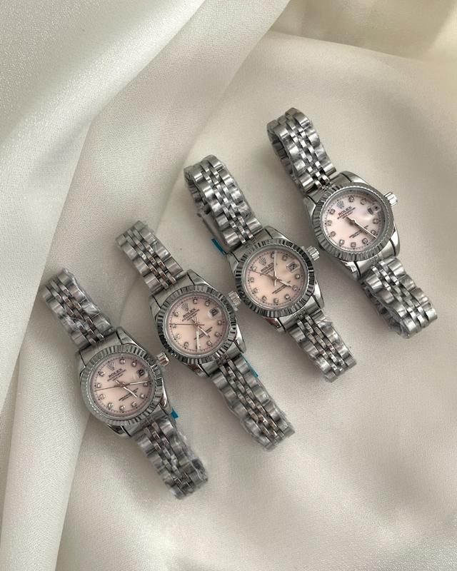 ساعت رولکس صفحه صورتی صدفی