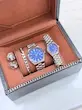 (کد1001)ساعت مچی سیتیزن ست طرح Eco-Drive | تقویم‌دار با شیشه ذره‌بینی | بدنه استیل 