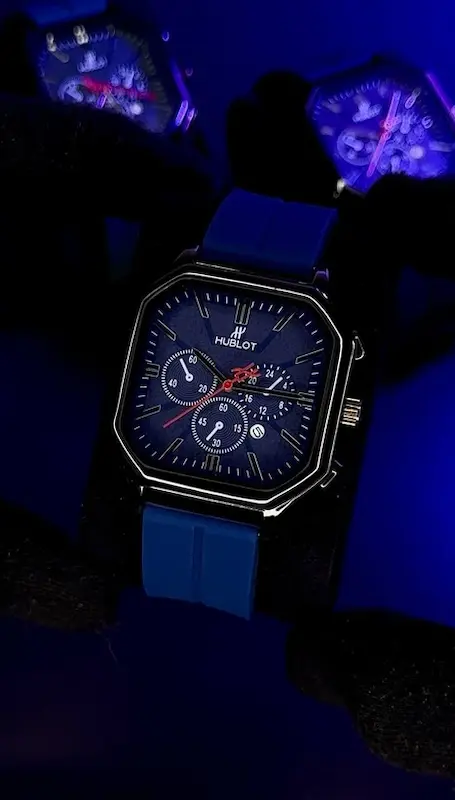 کد 1008 ساعت مچی کارتیر Cartier | بند رابر سیلیکونی | سایز 38 میلی‌متر با روزشمار