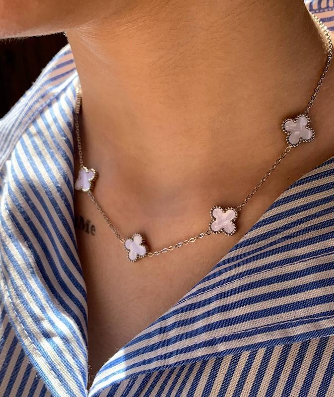 ست ونکلیف نقره ای سفید