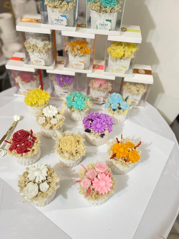 باکس گل شمع رنگی