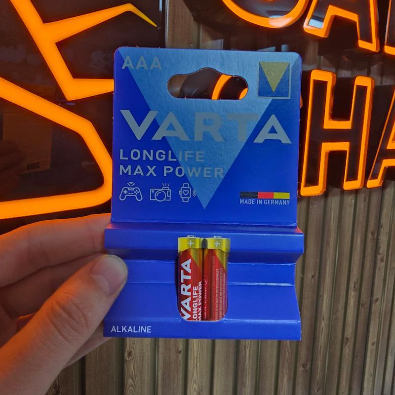 باتری ۲ عددی وارتا نیم قلم long life max power