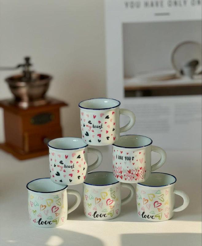 فنجان قهوه خوری طرح قلب