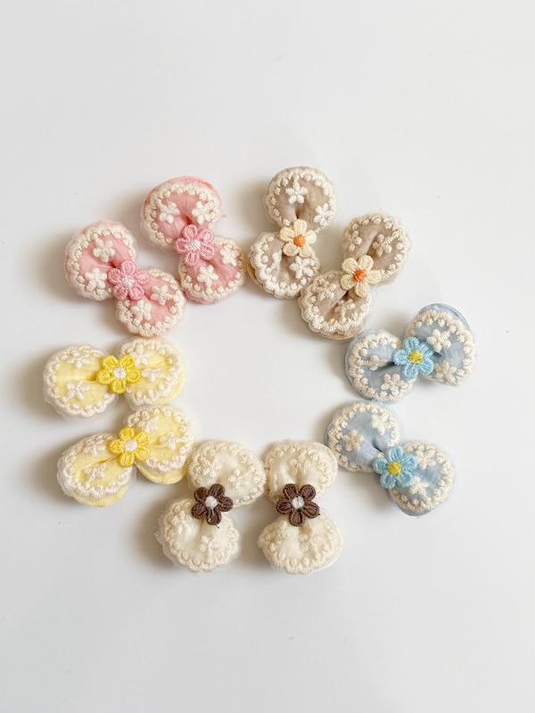 گیره انبری پاپیون گیپور  جفتی🎀✨