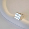 انگشتر نقره مربعی you can