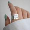انگشتر نقره مربعی you can