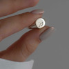انگشتر نور نقره مدل دایره کوچک