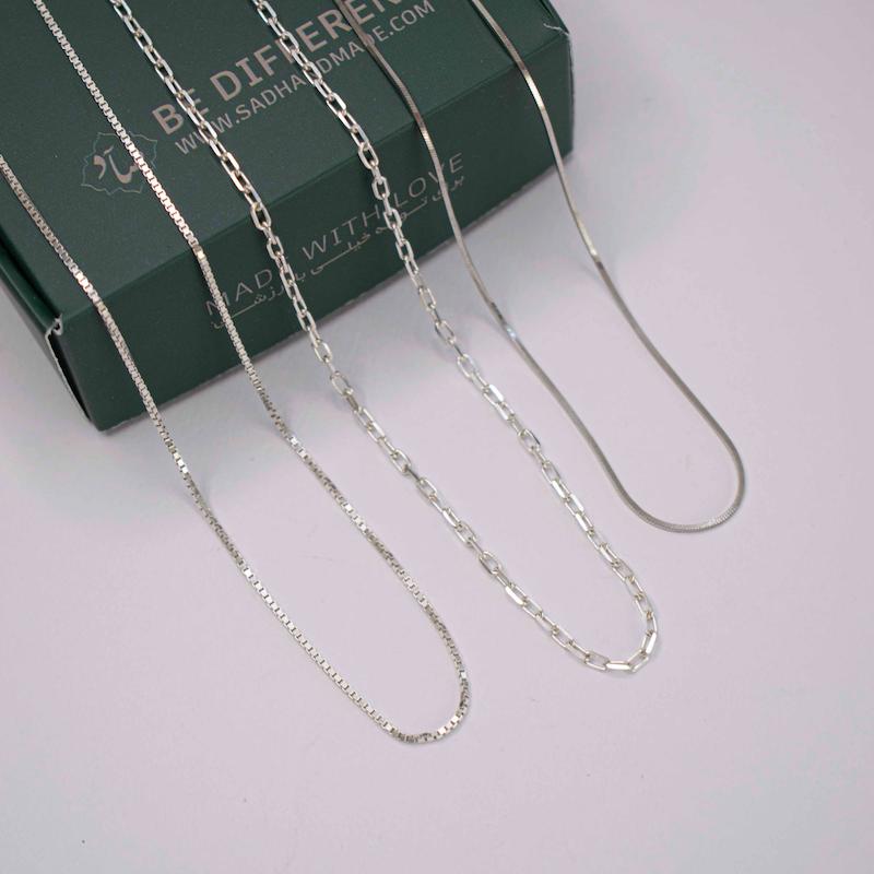 زنجیر گردنبند مردانه نقره