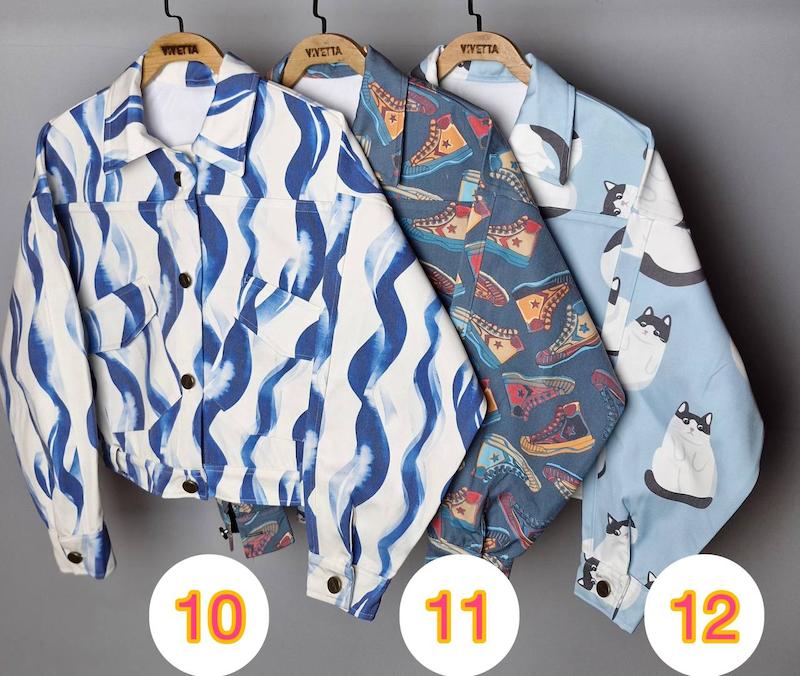 کت کتان طرحدار Pattern - کد 13102
