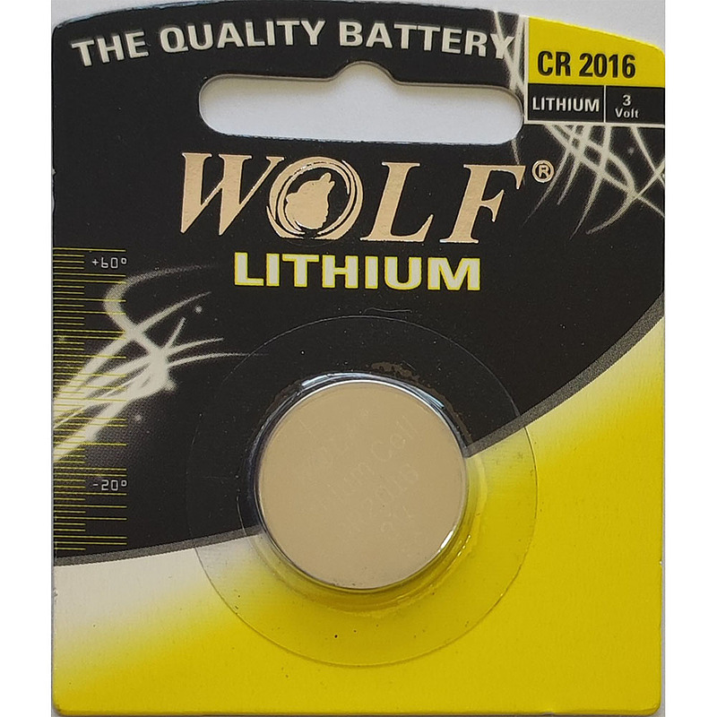  باتری سکه ای لیتیوم ولف WOLF - LITHIUM مدل CR2016