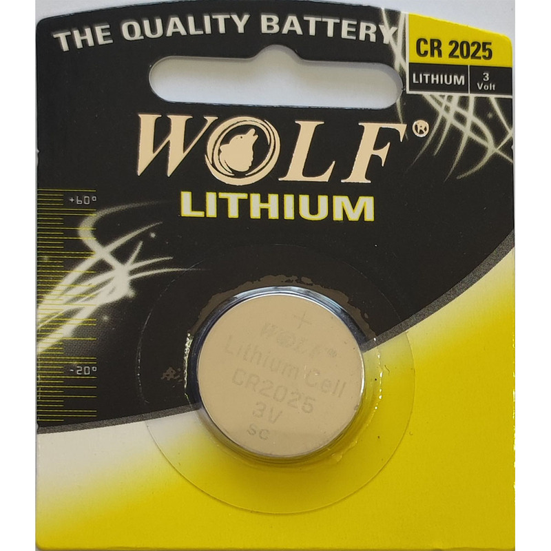  باتری سکه ای لیتیوم ولف WOLF - LITHIUM مدل CR2025