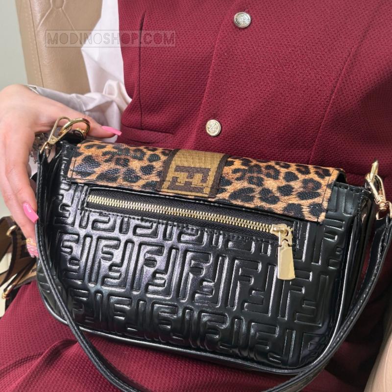 کیف زنانه پلنگی طرح فندی کد 2068