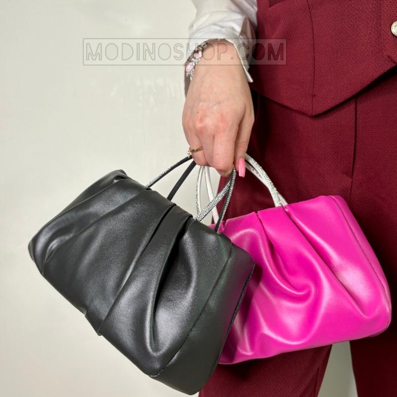 کیف زنانه چروک دسته نگین کد 2060