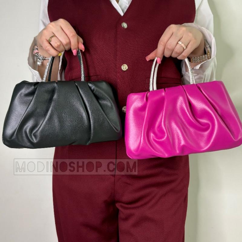 کیف زنانه چروک دسته نگین کد 2060