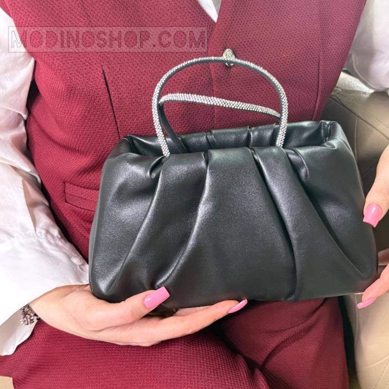 کیف زنانه چروک دسته نگین کد 2060