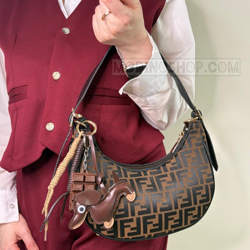 کیف زنانه قایقی طرح فندی کد 2076