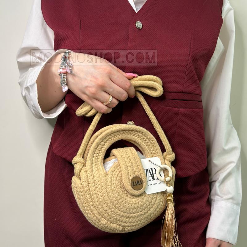 کیف زنانه کنفی زارا آویز دار کد 2082