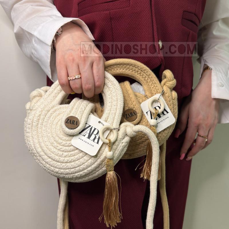 کیف زنانه کنفی زارا آویز دار کد 2082