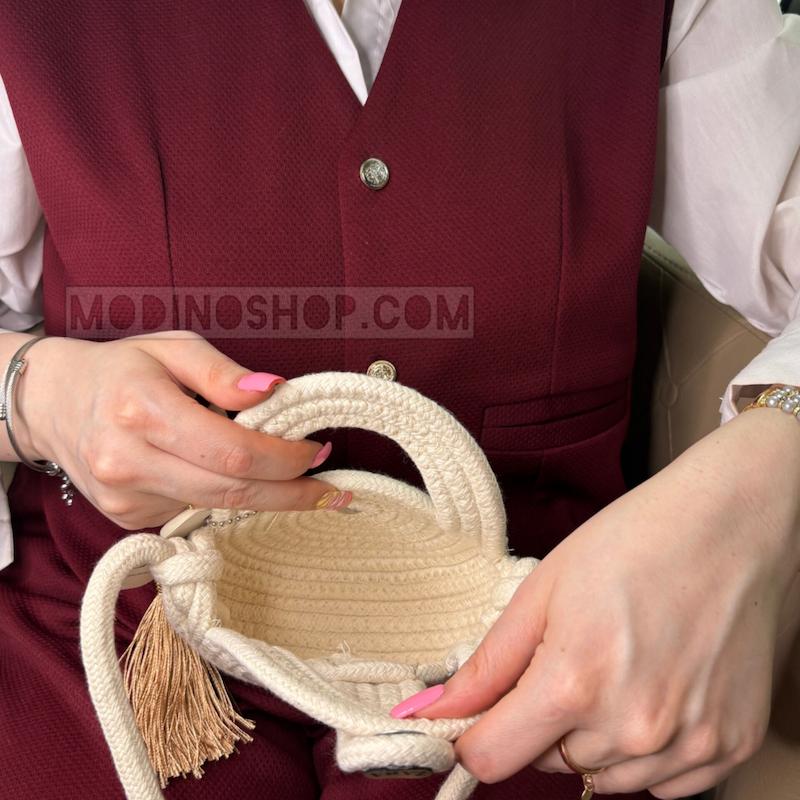 کیف زنانه کنفی زارا آویز دار کد 2082