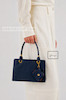 کیف زنانه دسته گره آویزدار سرمه ای روزمره