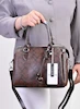 کیف دستی و دوشی زنانه طرح کوچ قهوه ای