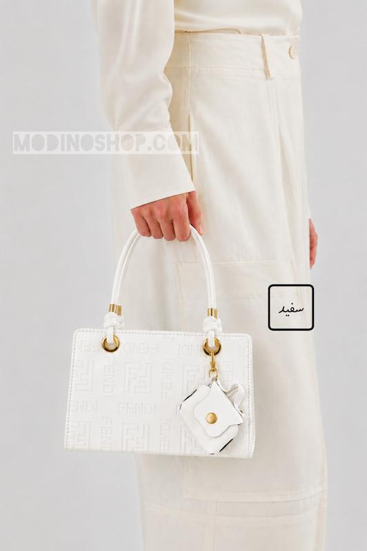 کیف دسته گره طرح فندی همراه کیف آویز کد 2205-2