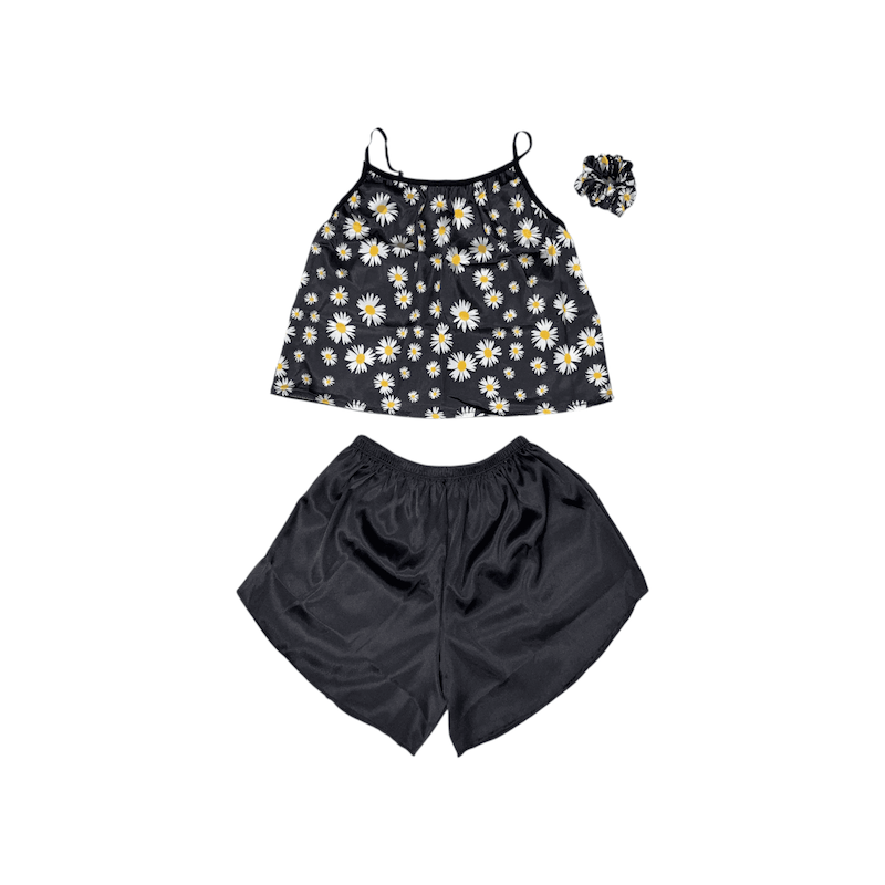 ست تاپ و شلوارک طرح گل 061