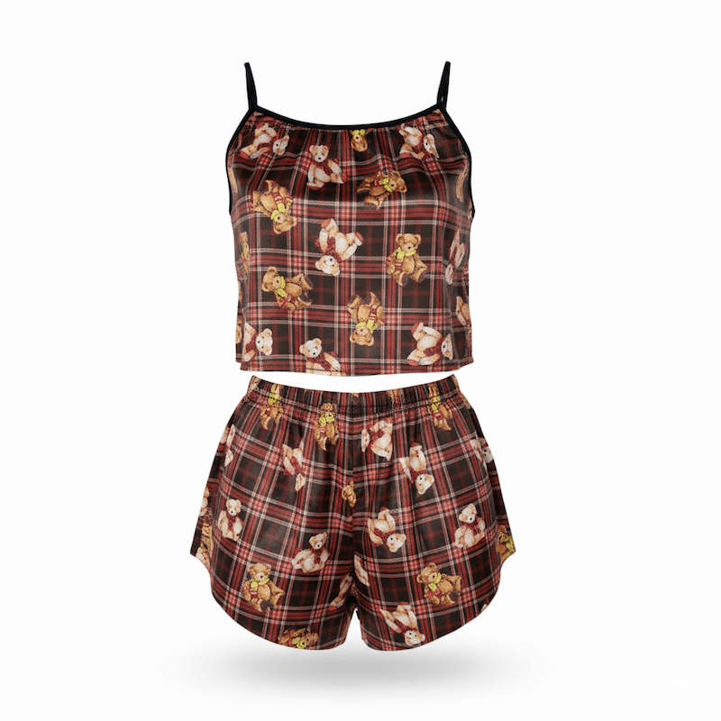 ست تاپ و شلوارک طرح تدی 048