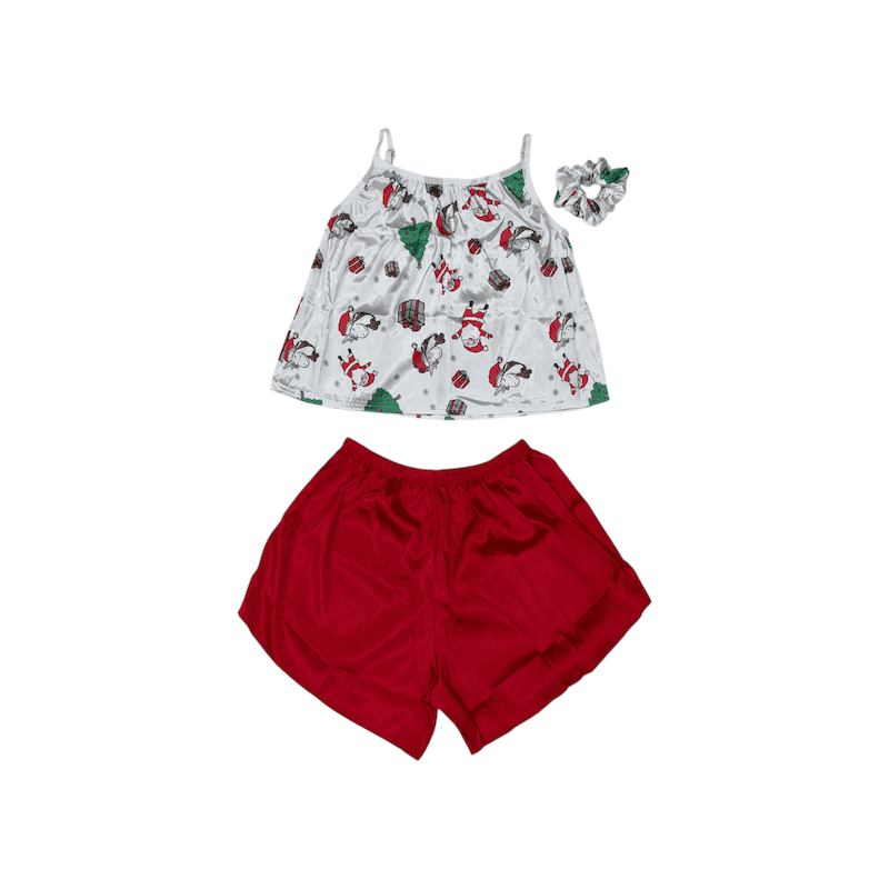 ست تاپ و شلوارک طرح کریسمس 070