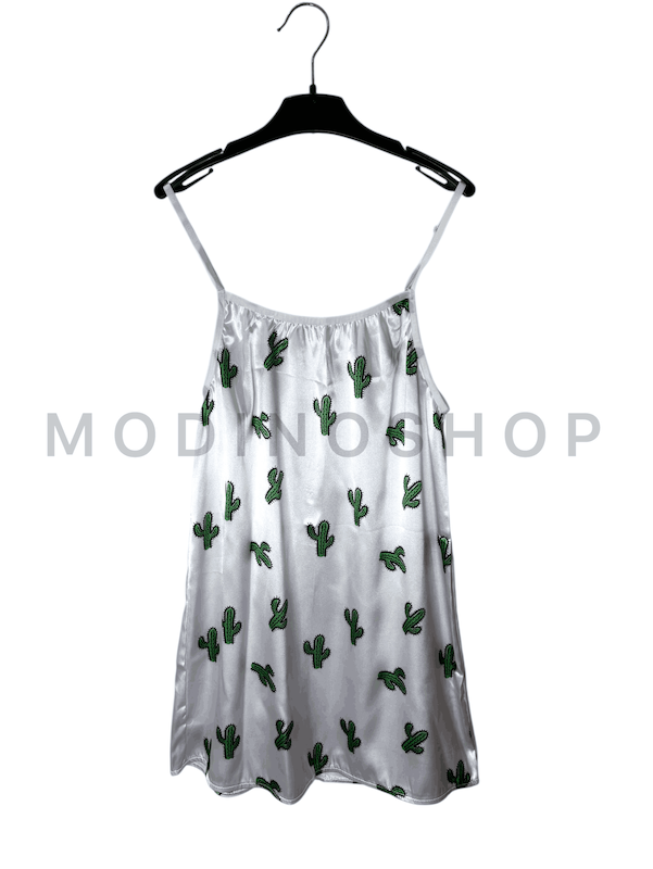 پیراهن ساتن طرح کاکتوس 262