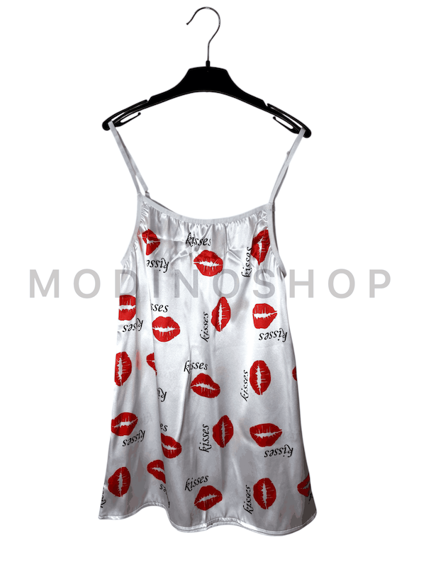 پیراهن ساتن طرح بوسه 260