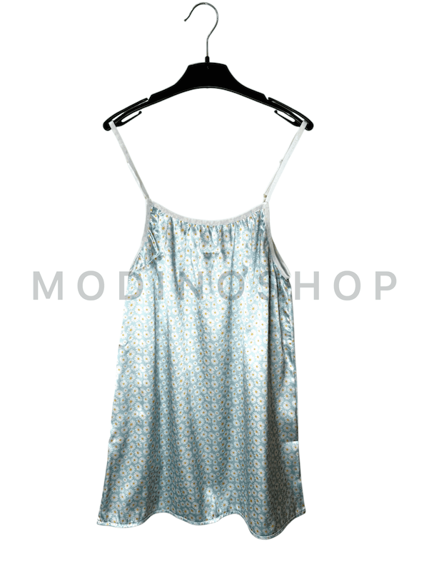 پیراهن ساتن طرح بابونه 259