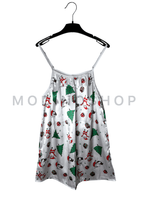 پیراهن ساتن طرح کریسمس 258