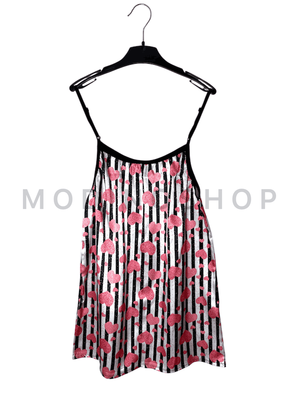 پیراهن ساتن طرح قلب 256