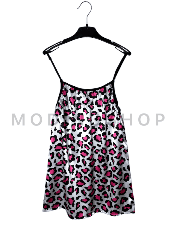 پیراهن ساتن طرح پلنگی 254