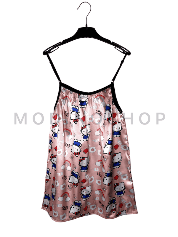 پیراهن ساتن طرح کیتی 242