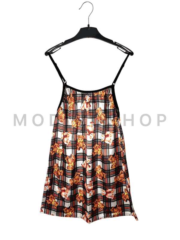 پیراهن ساتن طرح تدی 235