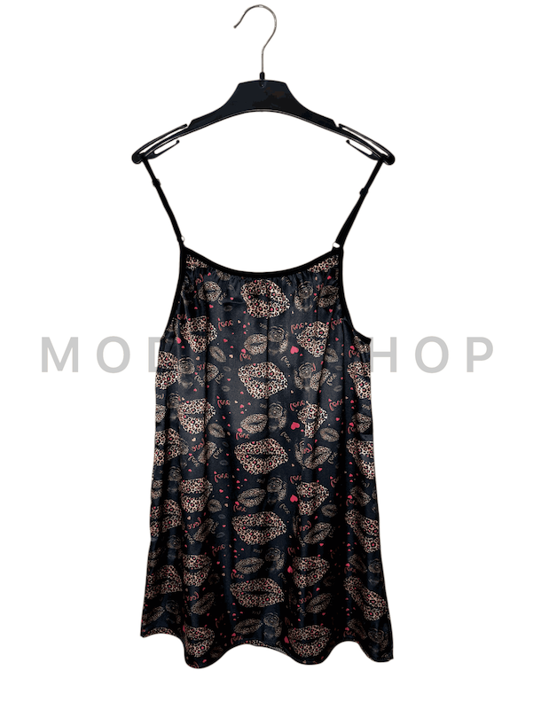 پیراهن ساتن طرح بوسه 234