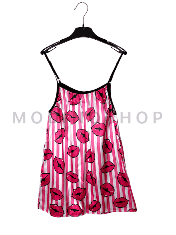 پیراهن ساتن طرح بوسه 232