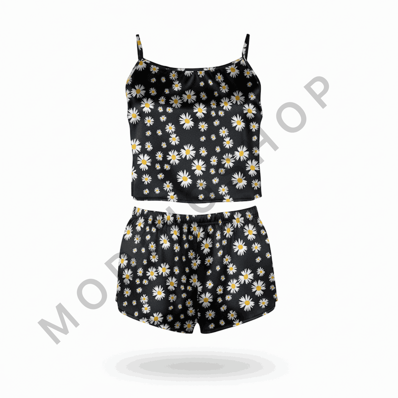 ست تاپ و شلوارک طرح گل 227