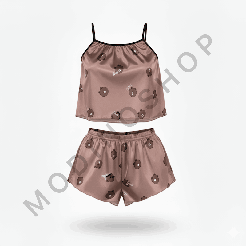 ست تاپ و شلوارک طرح تدی 226