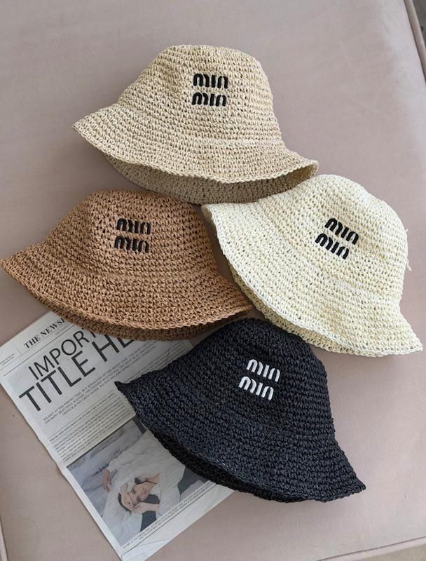 کلاه باکت حصیری میومیو