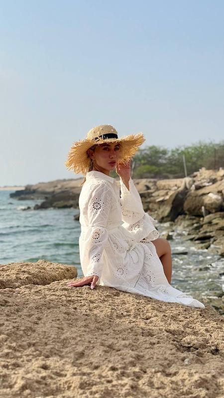 کلاه حصیری صدفی پینترستی