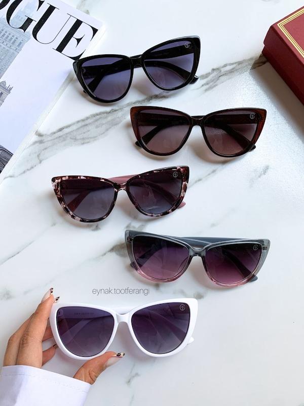 عینک گربه ای دسته طرح دار
